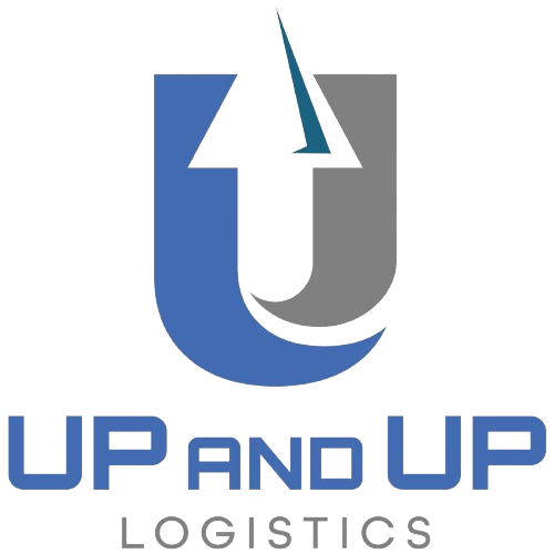 A logo of up and up logistics